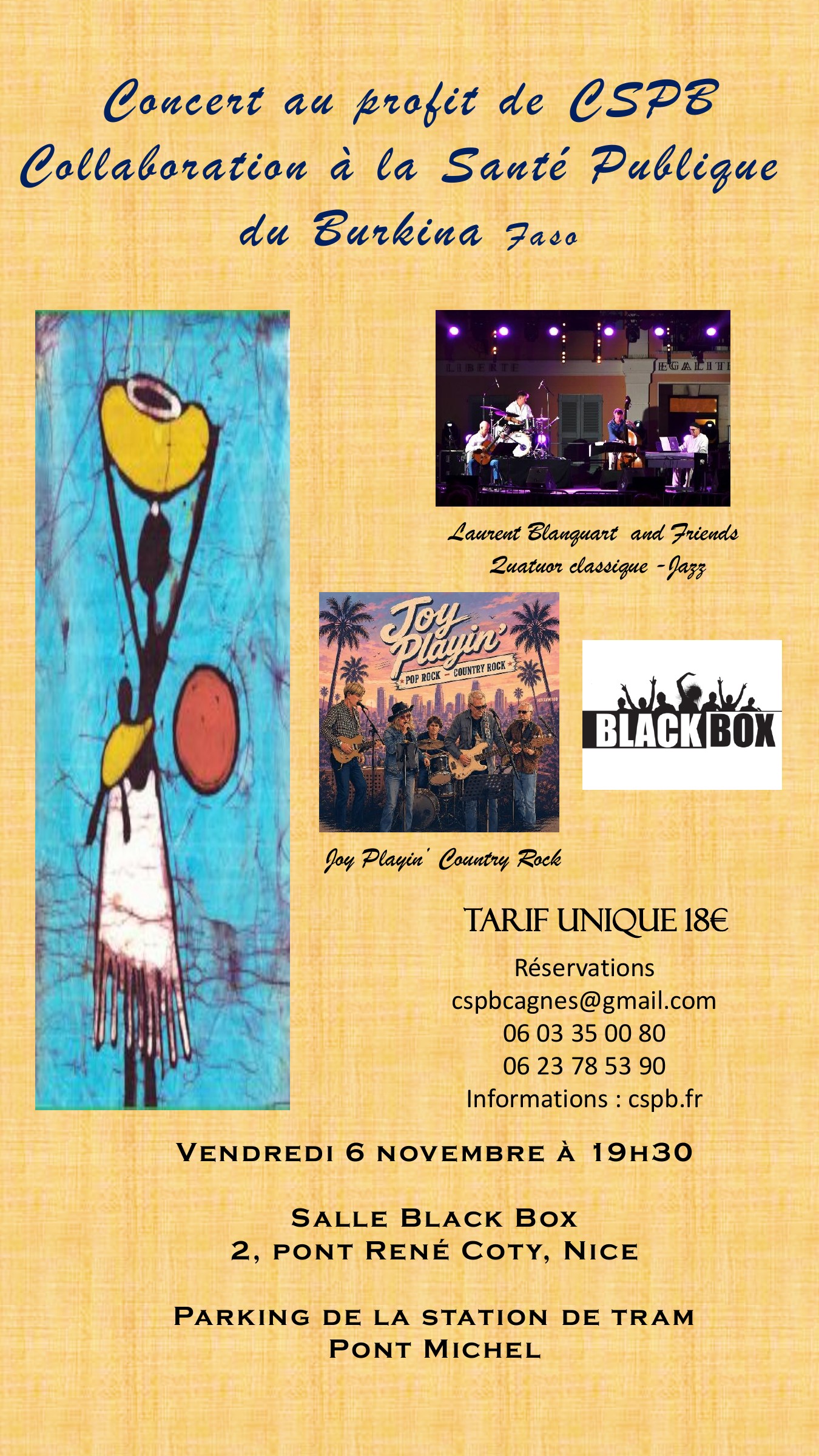 Affiche du concert caritatif CSPB 2026