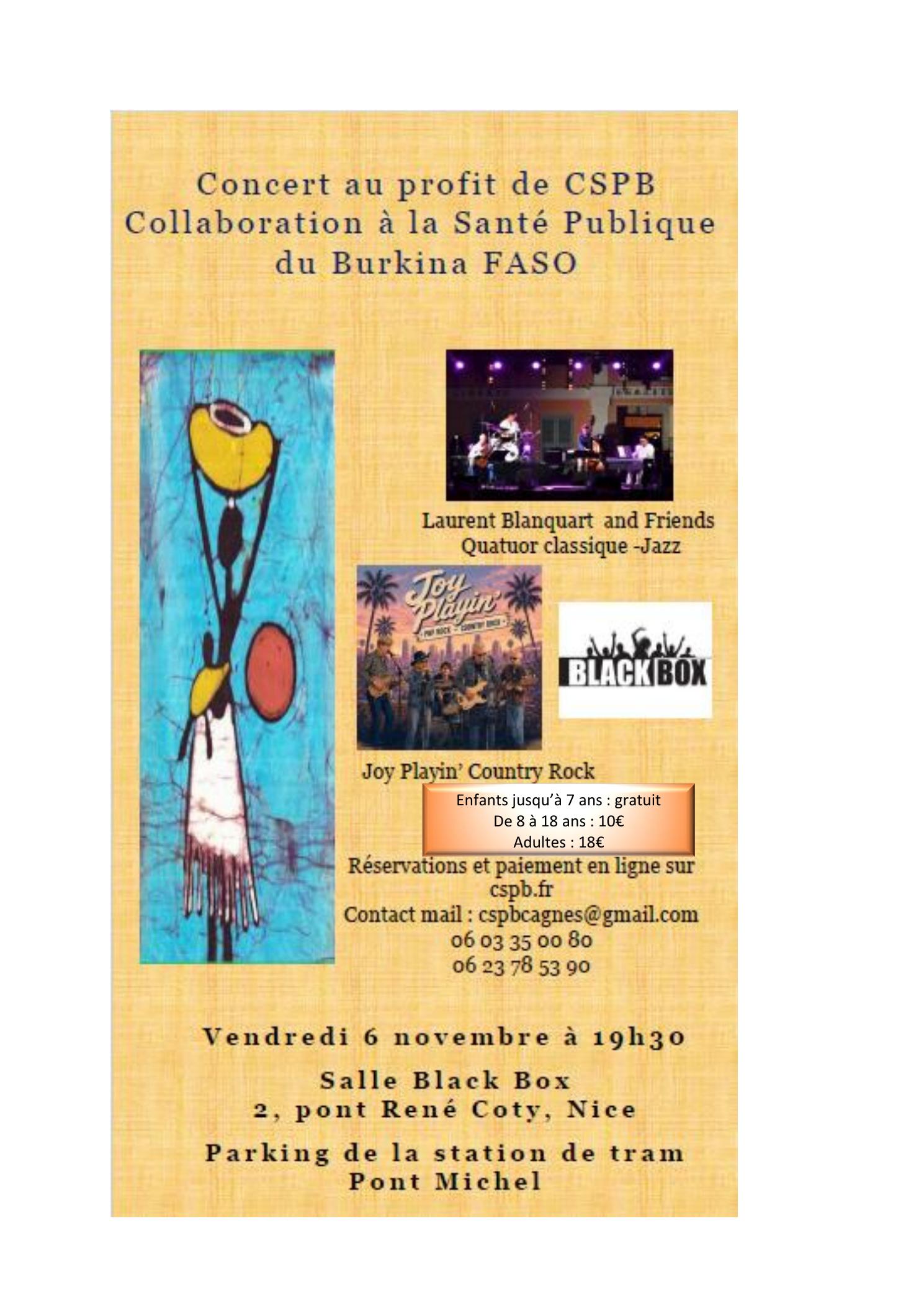 Affiche du concert caritatif CSPB 2026